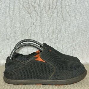 OluKai Boys Grey Nohea Mesh Slip-On Comfort Casual Rubber Sole Shoes SZ 3